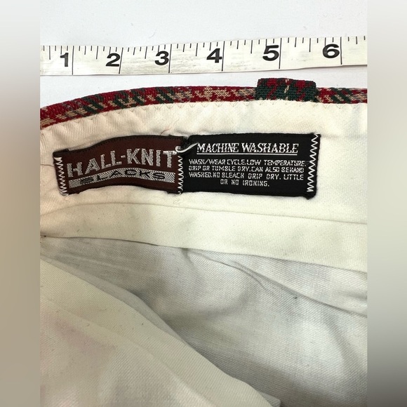 Vintage Hall-Knit Plaid Slacks - Picture 8 of 12